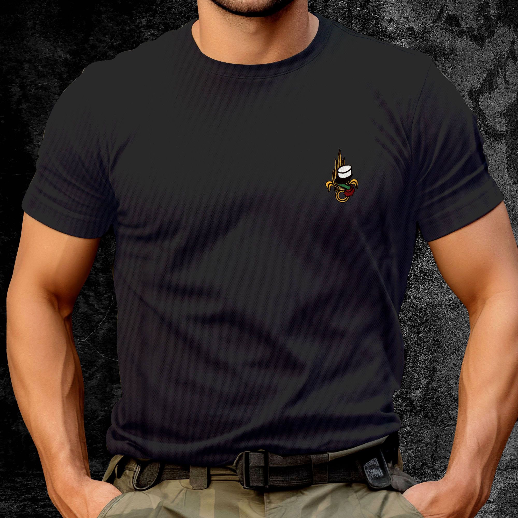 tshirt noir brodé Légion étrangère