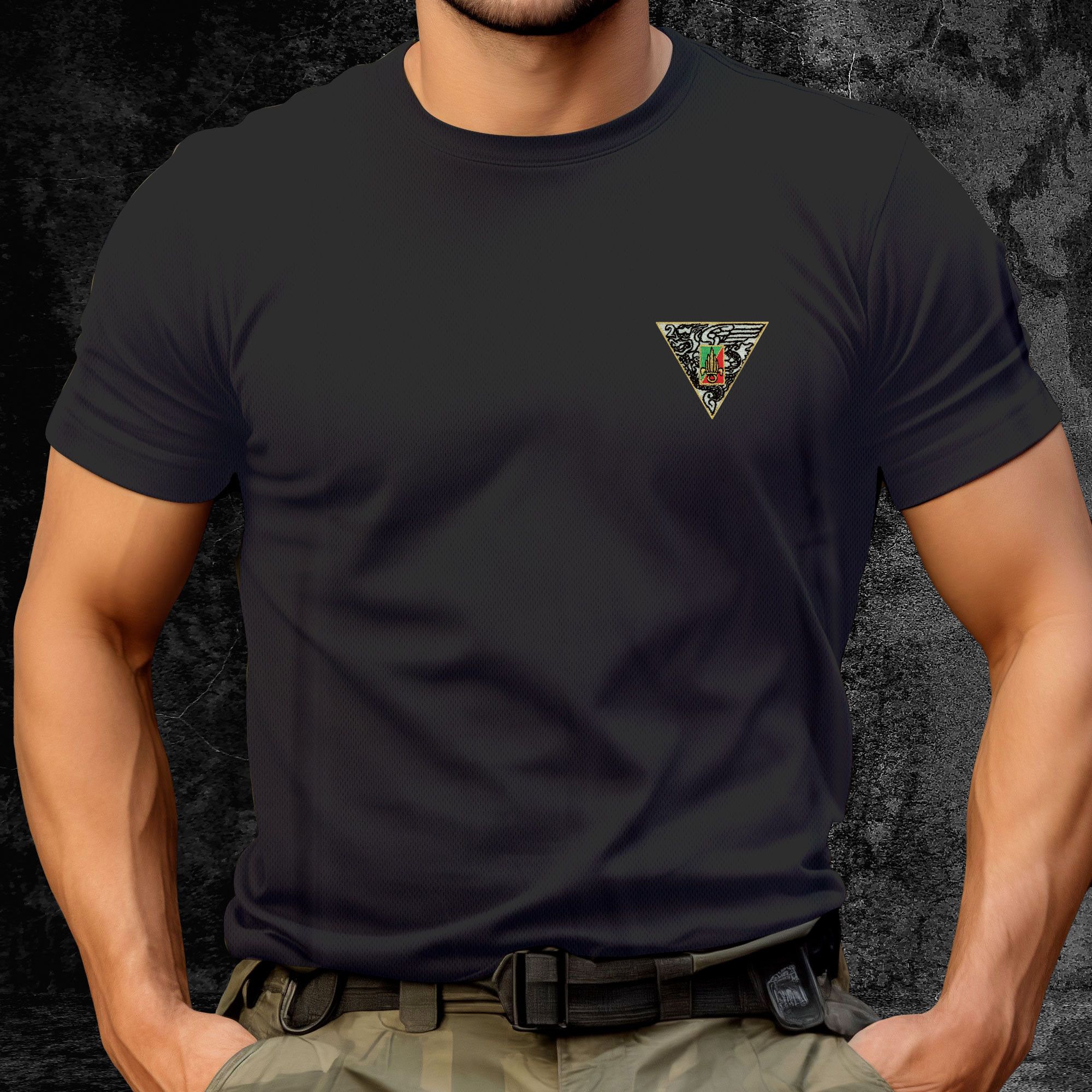 Tshirt noir brodé 2e REP