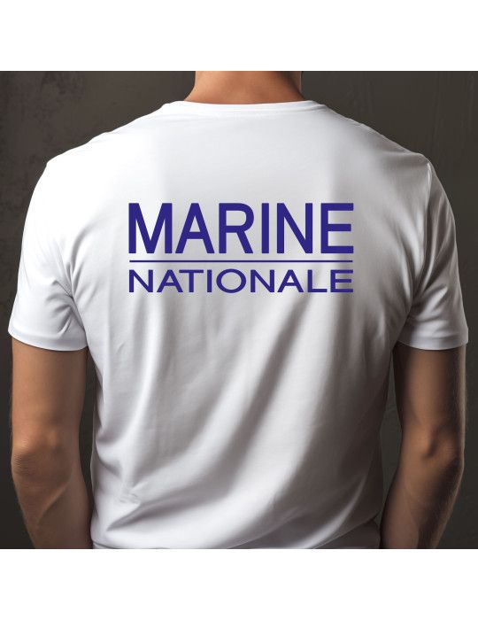 tshirt marine blanc