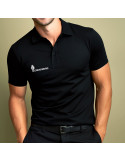 POLO NOIR MC IMPRIME GENDARMERIE
