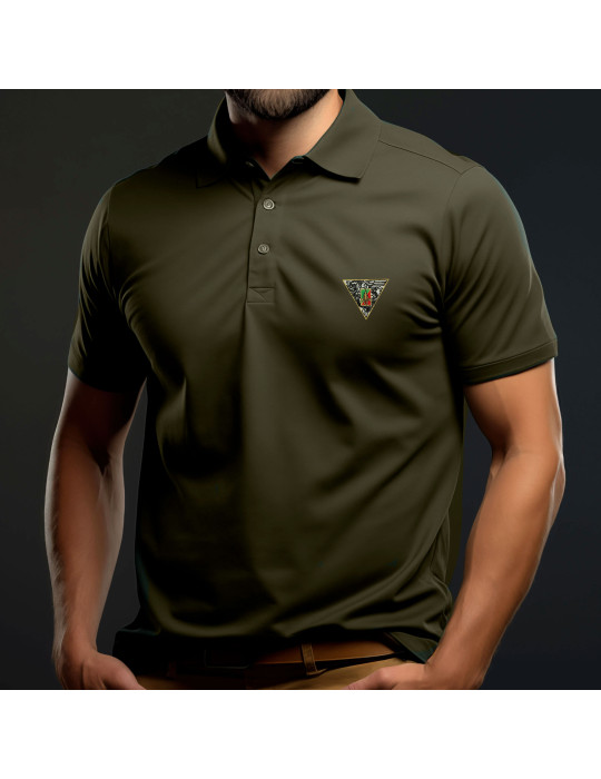 Polo vert brodé 2e REP