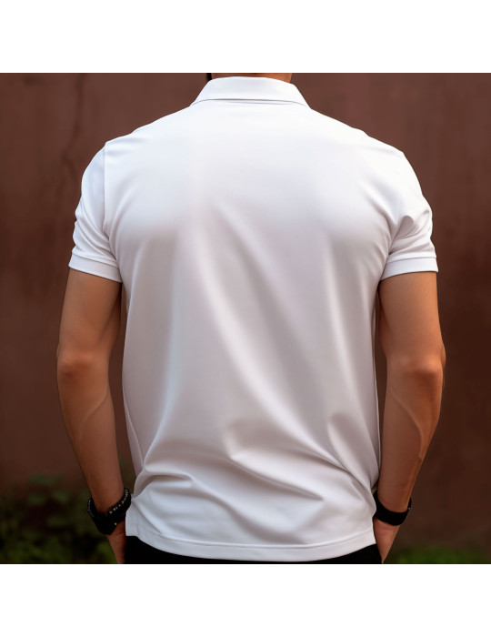 Polo blanc coton