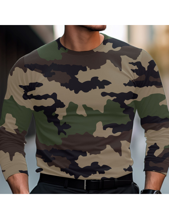 Tshirt camouflage CE manches longues
