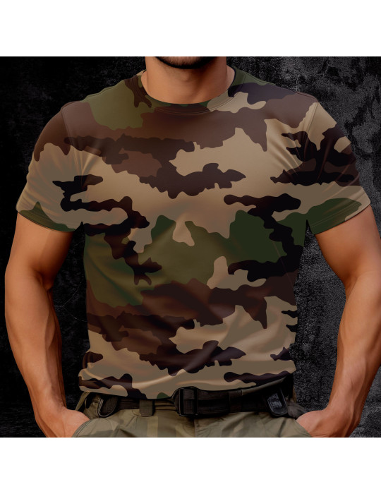 Tshirt camouflage CE coton