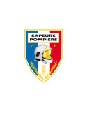 Autocollant Sapeurs pompiers modèle écusson triangulaire