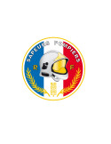 Autocollant Sapeurs Pompiers modèle rond circulaire - vitrophanie Autocollant Sapeurs Pompiers modèle rond circulaire - vitrophanie