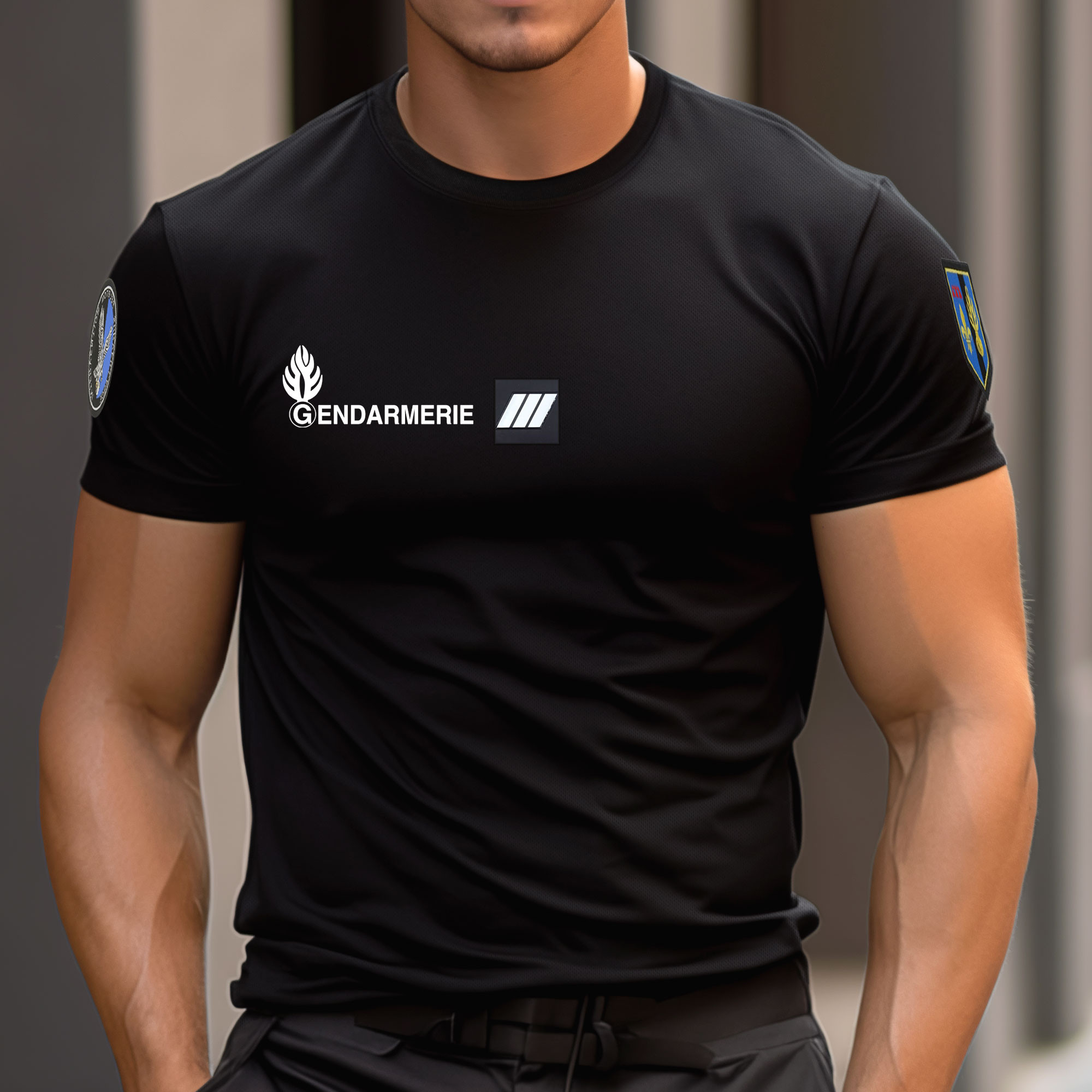 tshirt Gendarmerie noir Cooldry tshirt Gendarmerie noir Cooldry