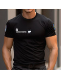 T-SHIRT GENDARMERIE NOIR COOLDRY ANTI HUMIDITE MAILLE PIQUEE