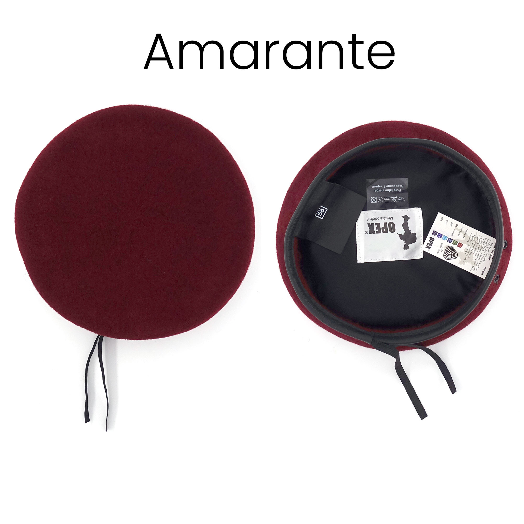 Béret militaire Amarante Béret militaire Amarante