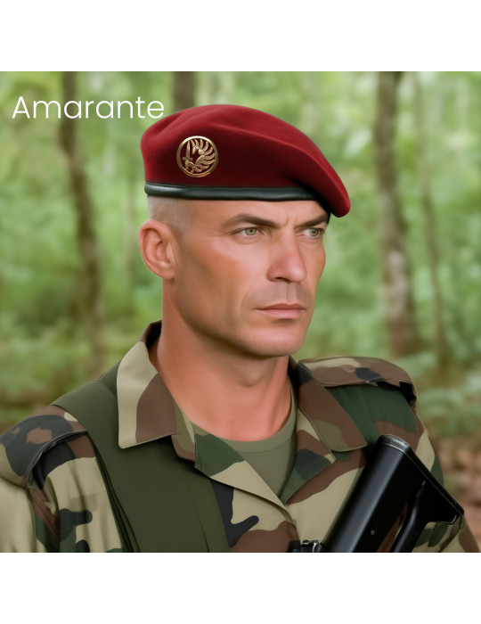 Beret militaire amarante