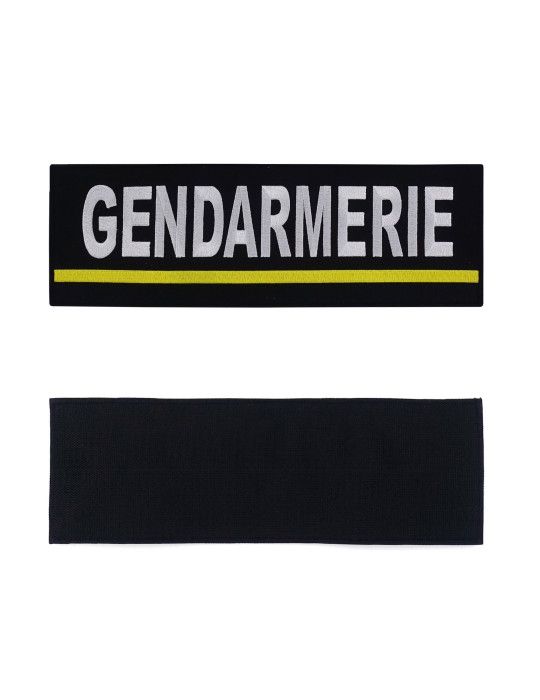 Bandeau d'identification Gendarmerie brodé bande jaune