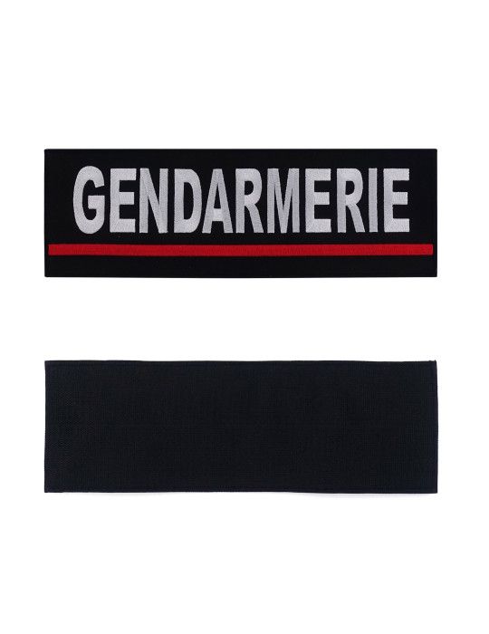 Bandeau d'identification Gendarmerie brodé bande rouge