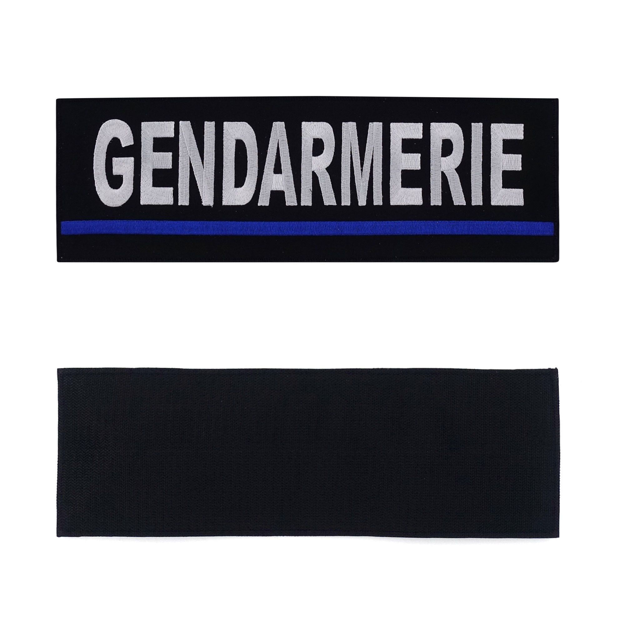 Bandeau d'identification Gendarmerie brodé bande bleue Bandeau d'identification Gendarmerie brodé bande bleue