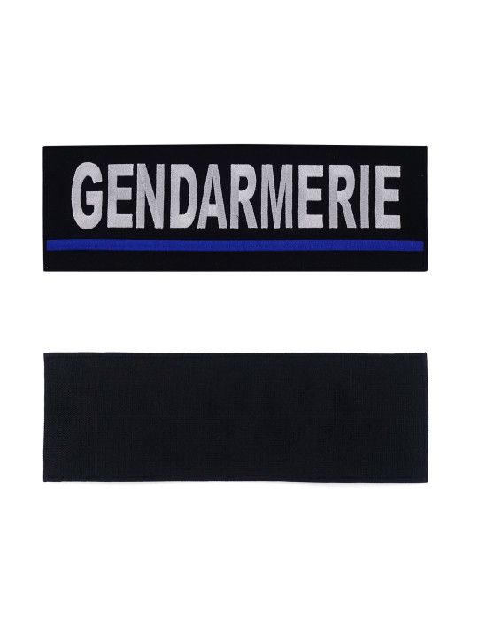 Bandeau d'identification Gendarmerie brodé bande bleue