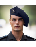 Beret chasseur alpin bleu marine 100% laine Beret chasseur alpin bleu marine 100% laine