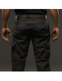 Pantalon cargo noir pour militaire