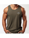 Débardeur vert armée marquage Para Débardeur vert armée marquage Para