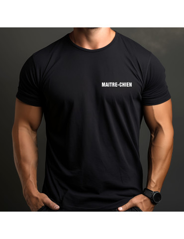 Tshirt noir imprimé Maitre Chien