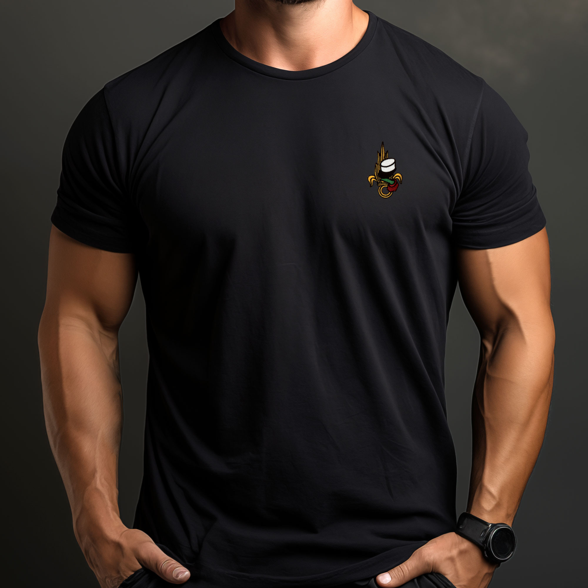 Tshirt noir brodé Légion Tshirt noir brodé Légion