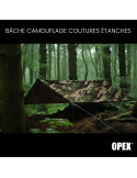 Bâche camouflage coutures étanches Bâche camouflage coutures étanches