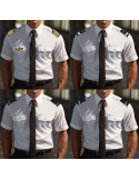 Chemise pilote blanche manches courtes Chemise pilote blanche manches courtes