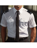 Chemise blanche Sécurité manches courtes Chemise blanche Sécurité manches courtes