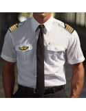 Chemise pilote blanche manches courtes Chemise pilote blanche manches courtes