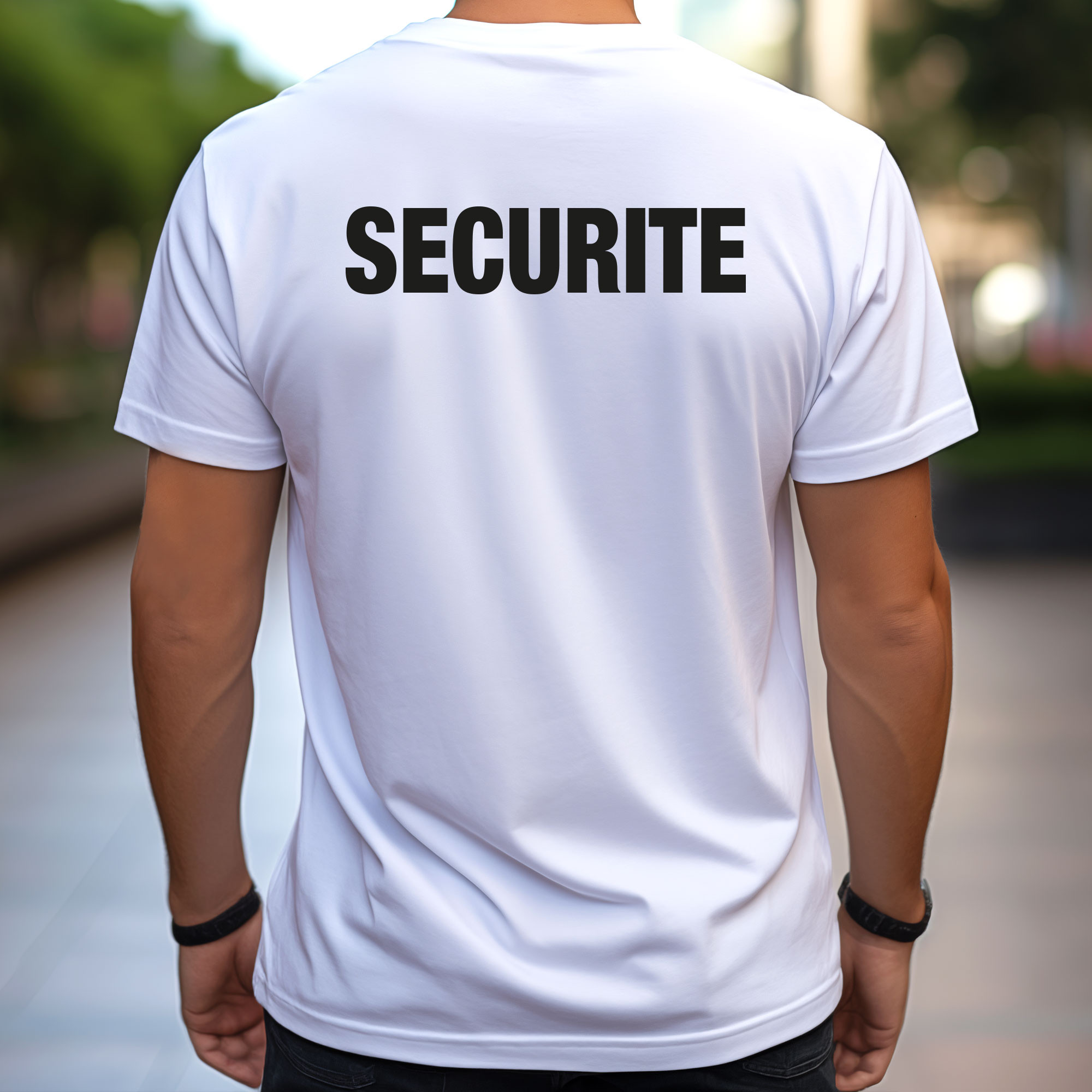 Tshirt blanc Sécurité