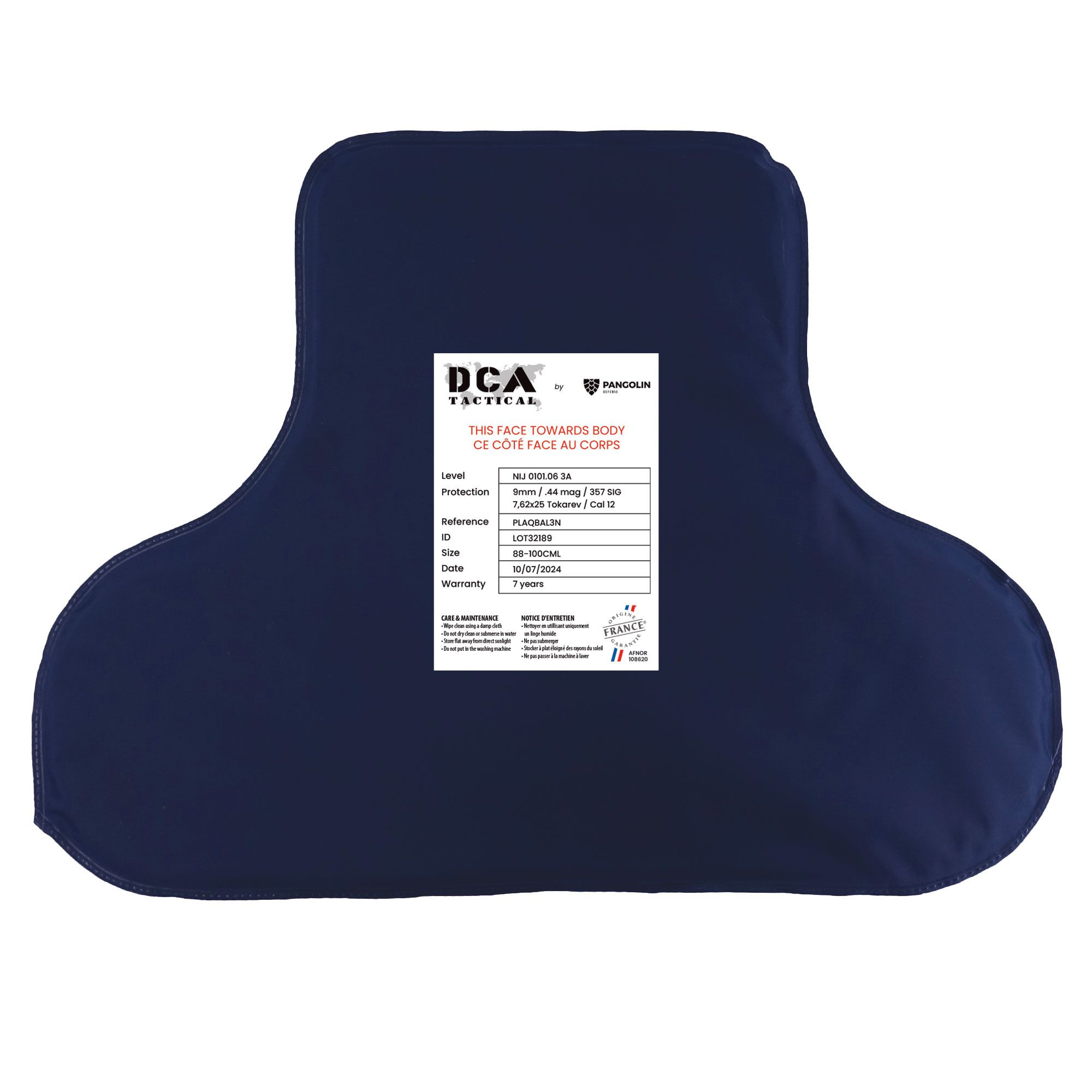 Plaque balistique NIJ 3A Plaque balistique NIJ 3A