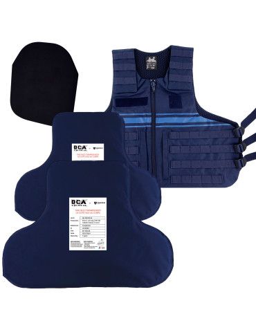 Pack incluant 2 Plaques balistiques  + plaque Trauma + Housse de gilet pare-balles Police Municipale