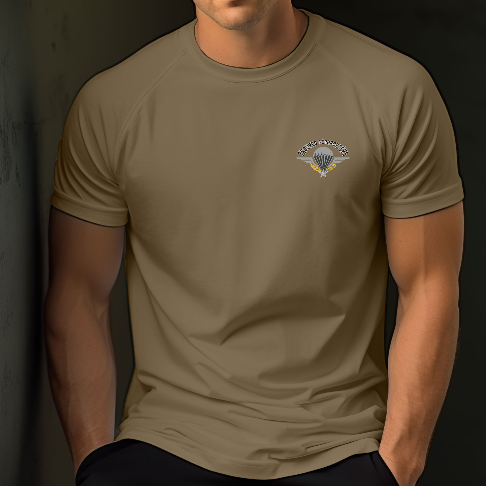 Tshirt coyote Régiment de parachutistes