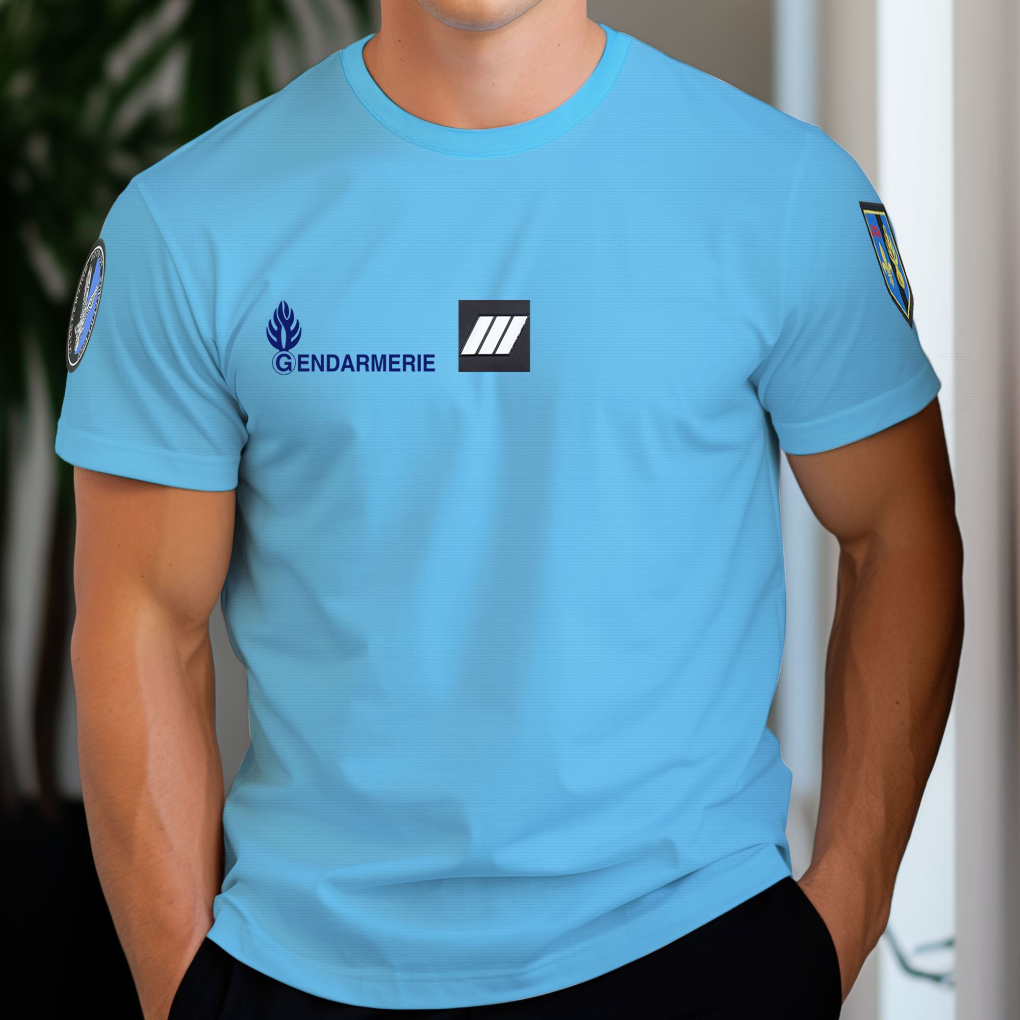 Tshirt Gendarmerie bleu Cooldry Tshirt Gendarmerie bleu Cooldry