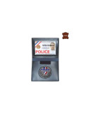 PORTE CARTE CUIR FORMAT CB AVEC INSIGNE POLICE