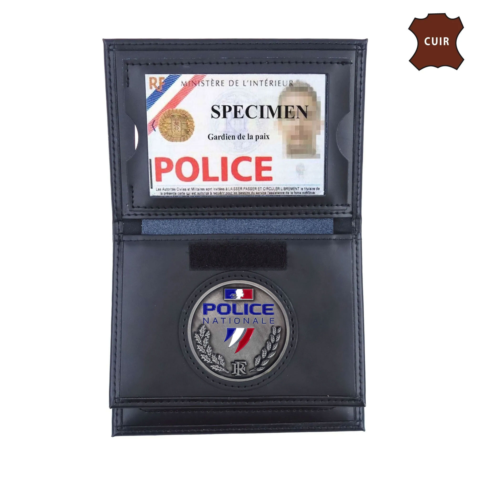 PORTE FEUILLE POLICE 3 VOLETS AVEC EMPLACEMENT CARTE NAVIGO  - 1 PORTE FEUILLE POLICE 3 VOLETS AVEC EMPLACEMENT CARTE NAVIGO  - 1