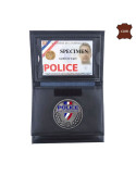 PORTE-CARTES POLICE 3 VOLETS