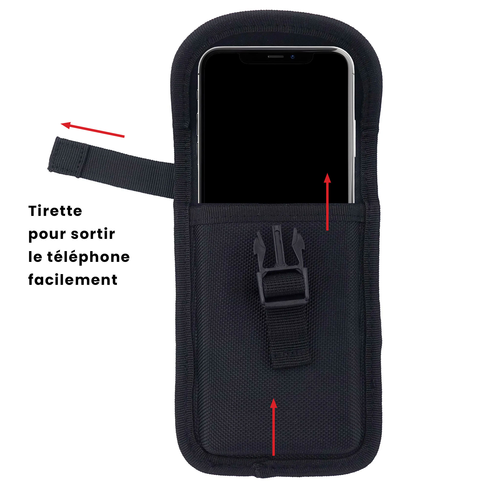 Pochette téléphone avec tirette
