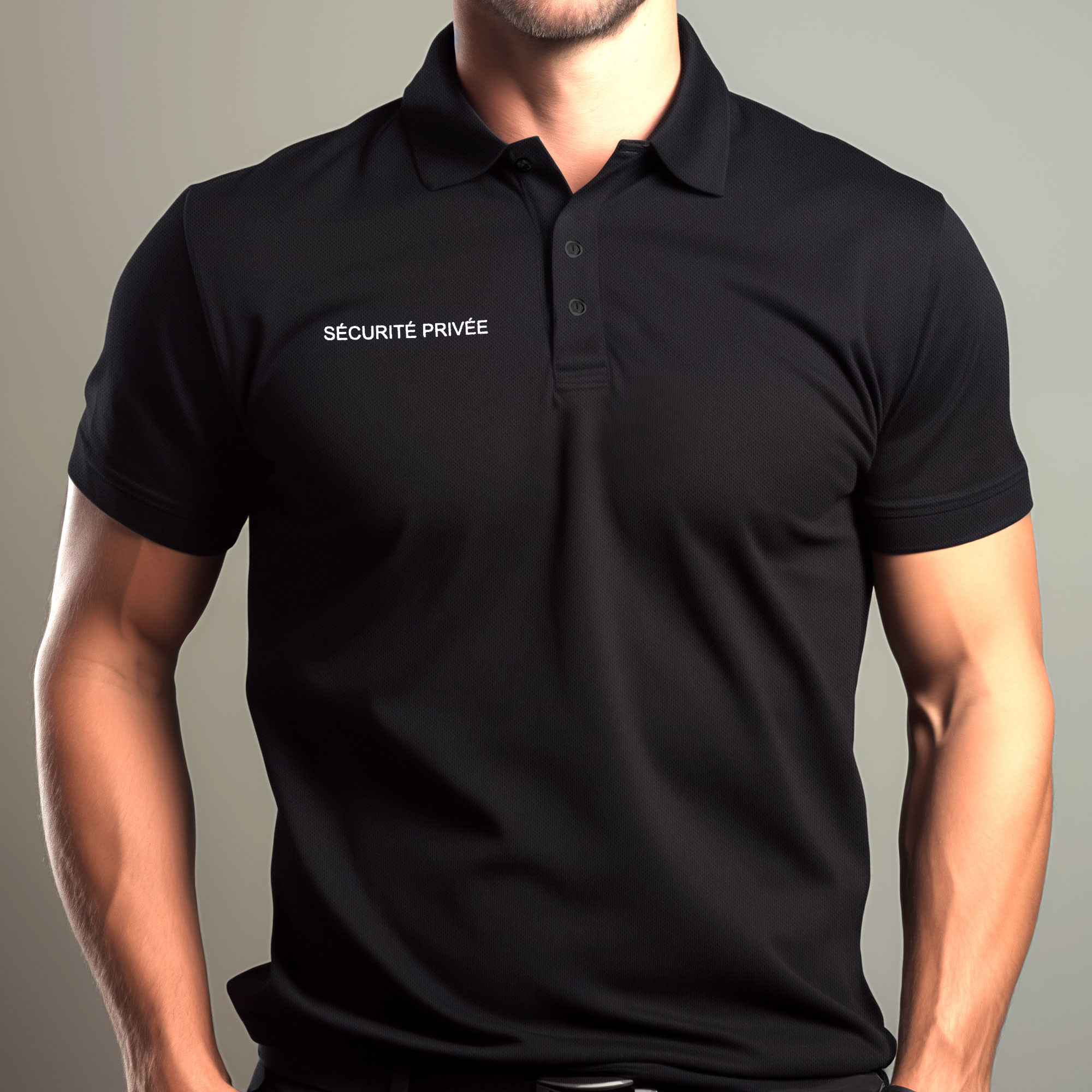 Polo noir Sécurité privée officiel Polo noir Sécurité privée officiel