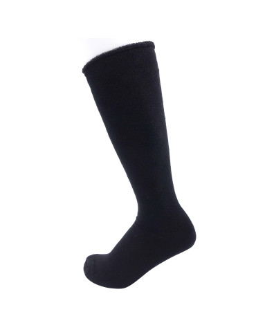 Chaussettes mi-bas noires bouclettes coton