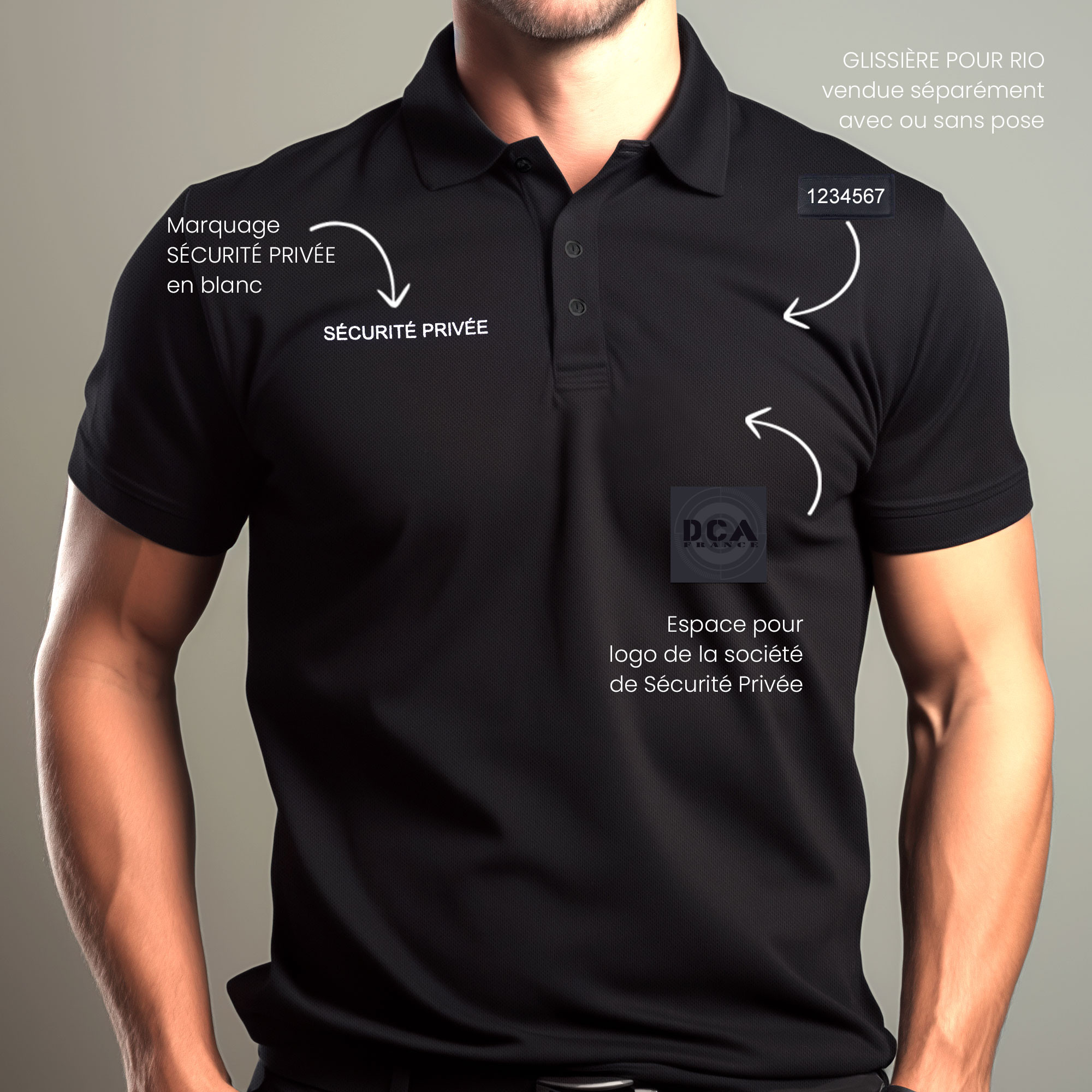 Polo noir Sécurité norme Polo noir Sécurité norme
