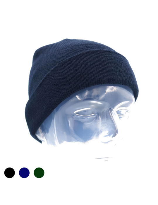 Bonnet bleu marine Militaire Maille Thinsulate