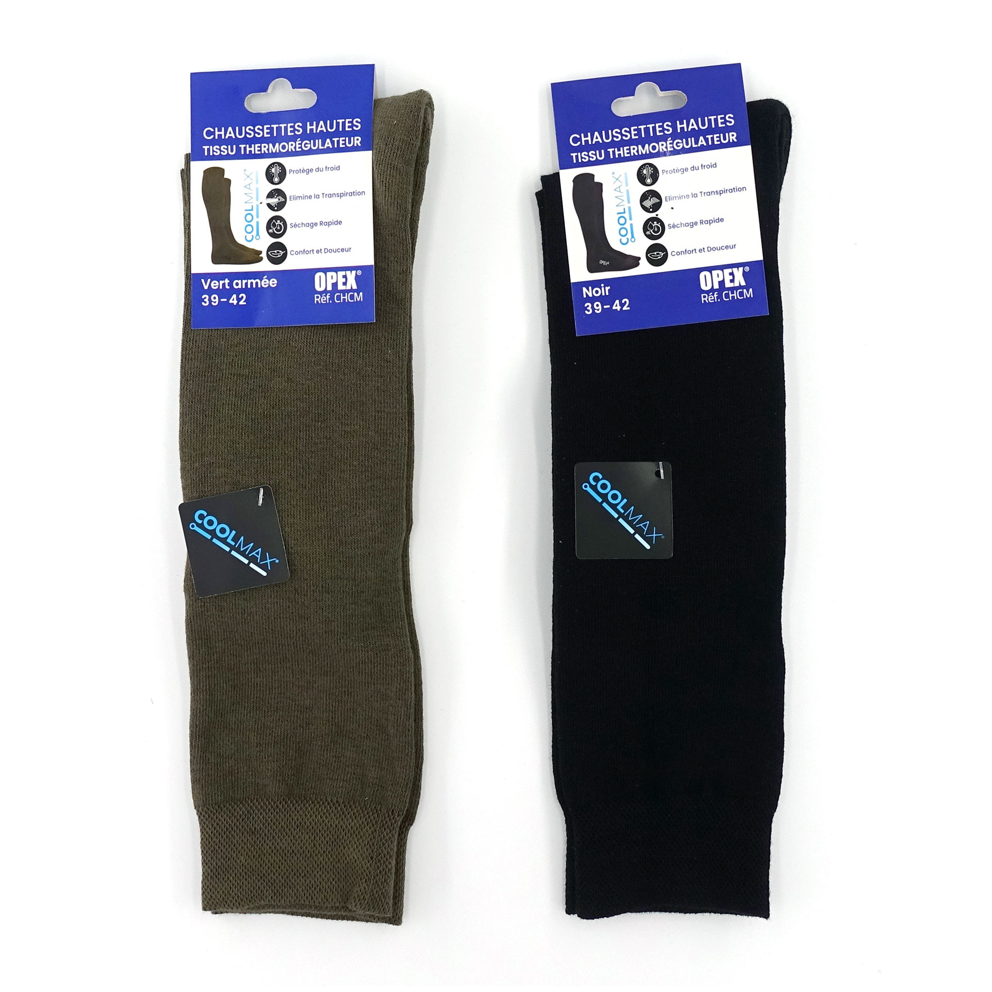 Chaussettes tissu thermorégulateur Coolmax® Chaussettes tissu thermorégulateur Coolmax®