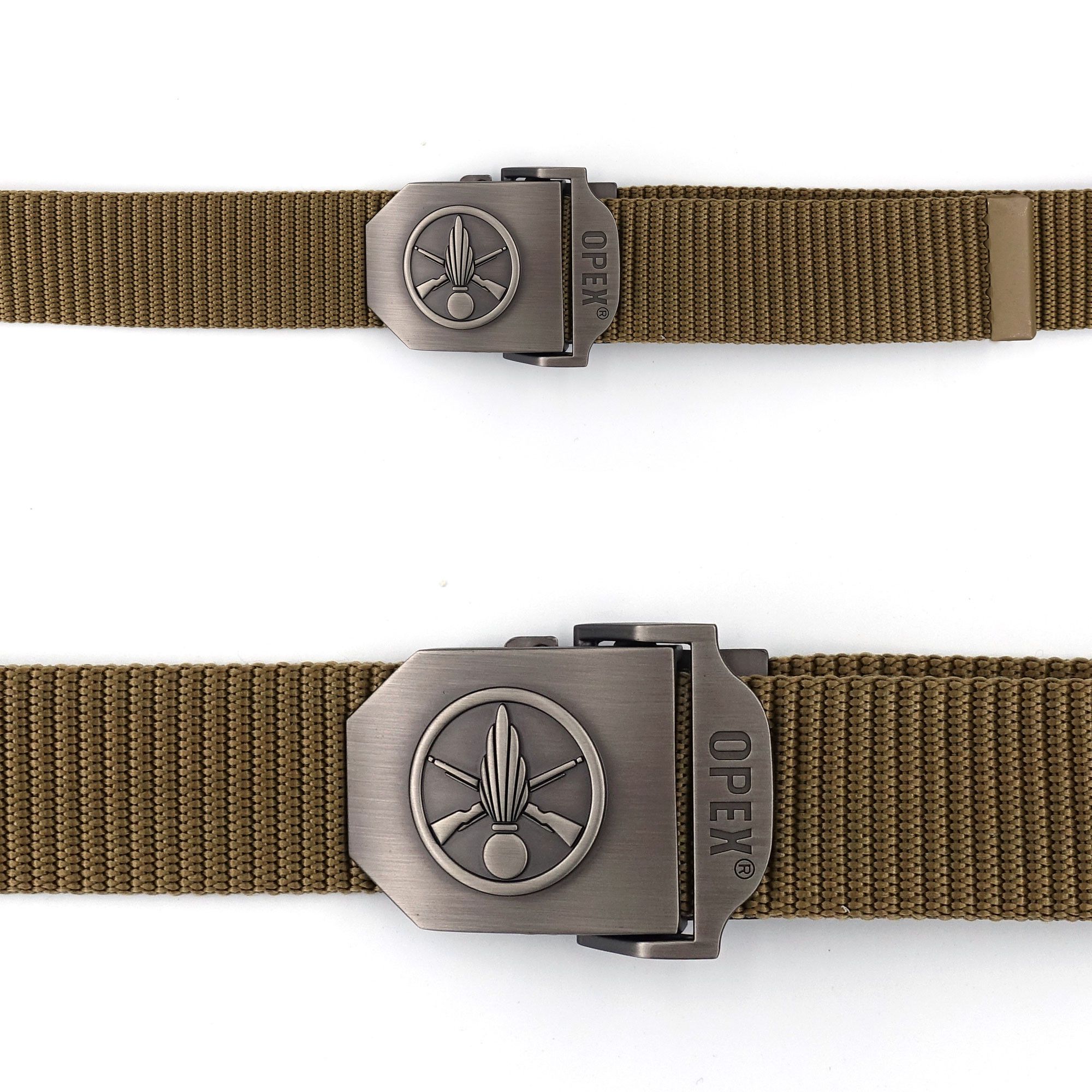 Ceinture boucle gravée infanterie coyote Ceinture boucle gravée infanterie coyote