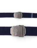 CEINTURE BLEU MARINE AVEC BOUCLE METAL GRAVEE GENDARMERIE