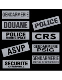 Bandeau d'identification rétro-réflechissant fond gris Bandeau d'identification rétro-réflechissant fond gris
