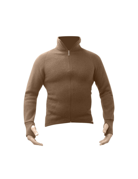 Veste en laine mérinos coyote