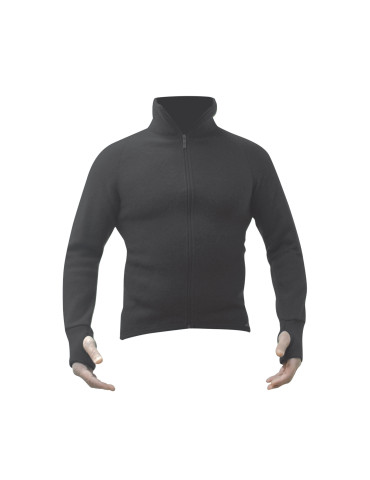 Veste en laine mérinos noire