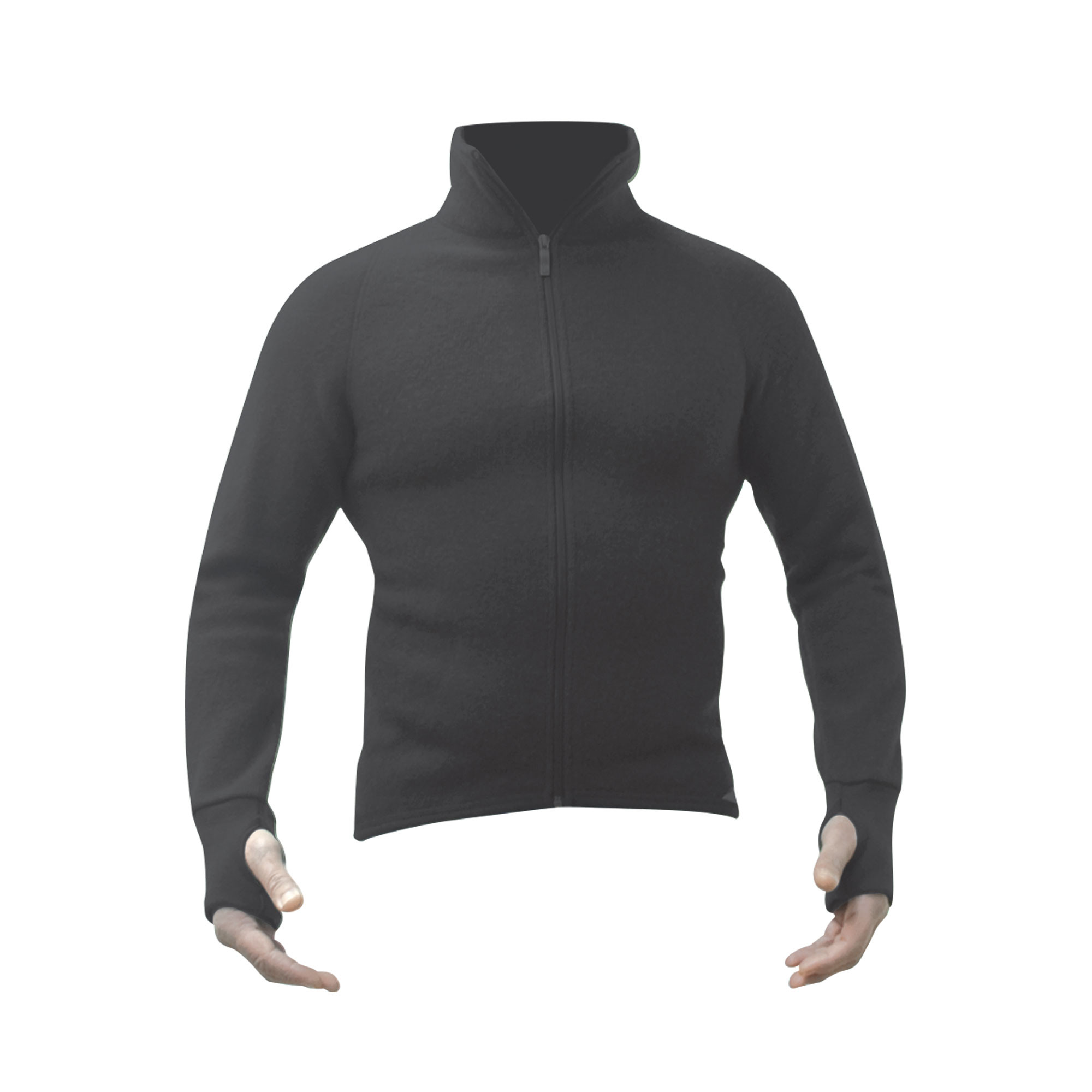 Veste en laine mérinos noire