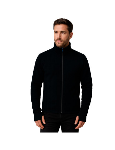 Veste en laine mérinos noire