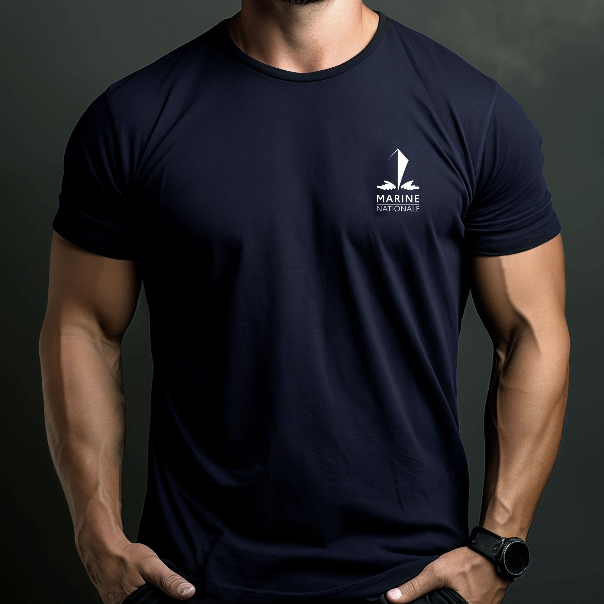Tee-shirt Marine Nationale bleu marine