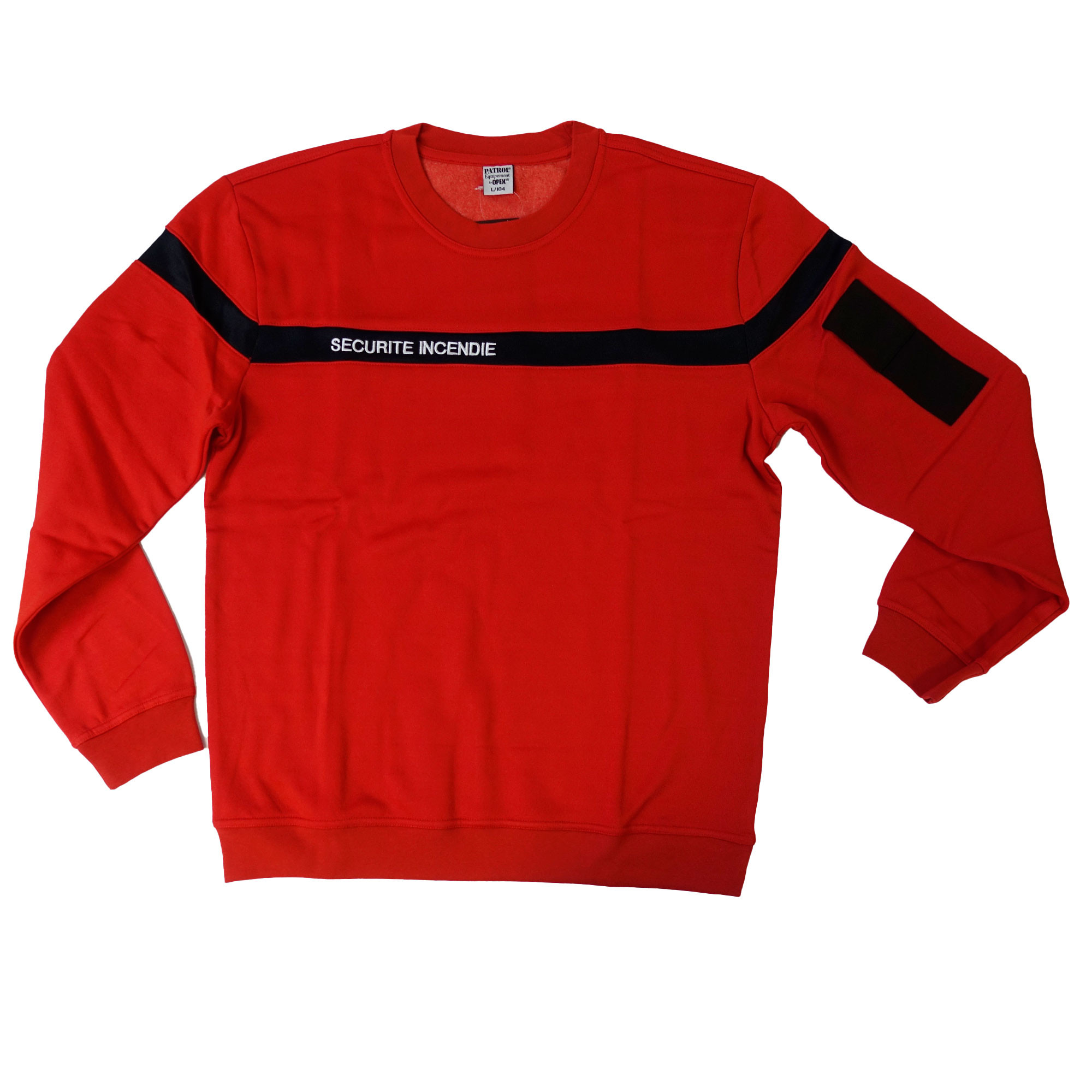 Sweat-shirt Sécurité Incendie rouge Sweat-shirt Sécurité Incendie rouge